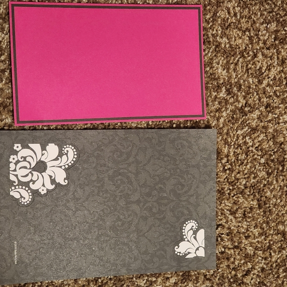 His and Hers Pink and black wedding or event invitation pack of 4 - Picture 3 of 5